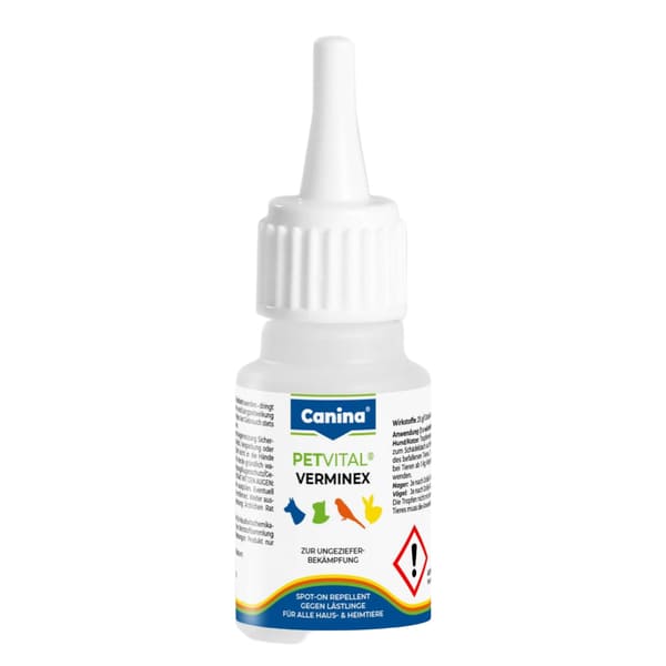 Canina Petvital Verminex pilieni pret blusām un ērcēm suņiem un kaķiem 25 ml